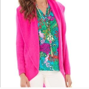 SALE!! Lilly Pulitzer Hot Pink Cashmere Cardigan